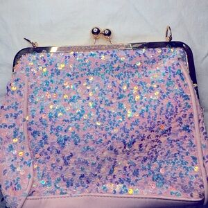 New Sparkling Pink Shoulder Bag with Iridescent Shine